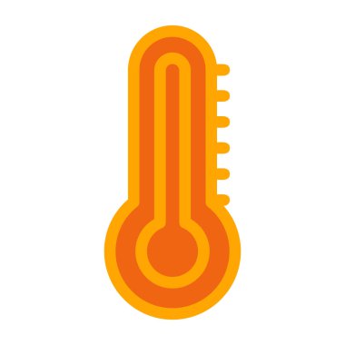 Beyaz arkaplanda izole edilmiş termometre simgesi vektörü, termometre işareti, işaret