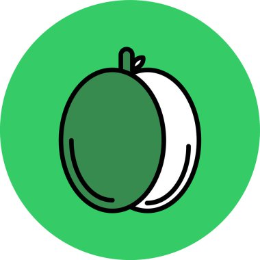 elma meyve simgesi, vektör illüstrasyonu