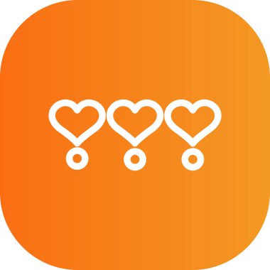 Bir kalp simgesinin vektör illüstrasyonu