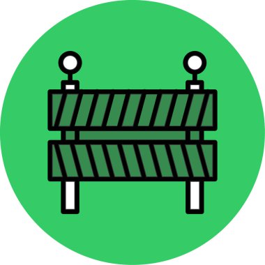 Bariyer ağ simgesi basit vektör illüstrasyonu