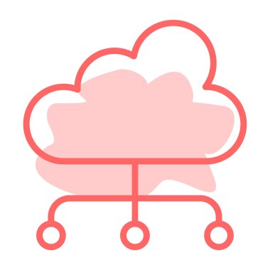 Bulut. Web simgesi basit illüstrasyon