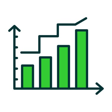 İş ve finans simgesinin vektör illüstrasyonu
