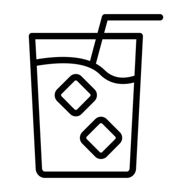 içecek cam ikonu ana hatlarıyla