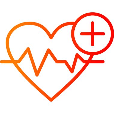 Kalp ikonu vektör illüstrasyonu