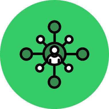 ağ bağlantısı simgesi, vektör illüstrasyonu