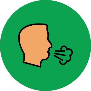 Yeşil yaprak simgesi olan bir adamın vektör çizimi