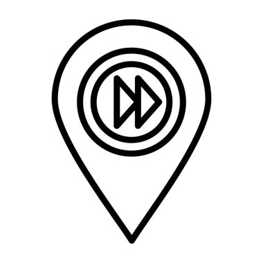 Harita işaretçi simgesi, anahat stili