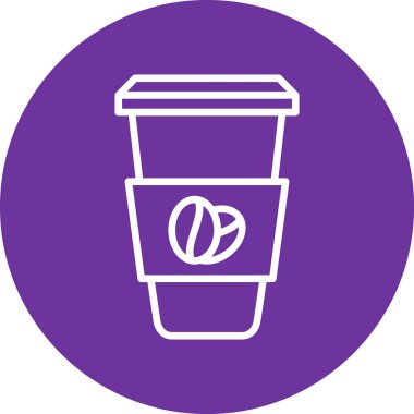 Kahve fincanı simgesinin vektör çizimi