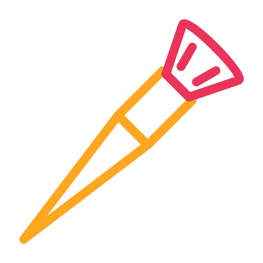 Makyaj Fırçası Web simgesi, vektör illüstrasyonu