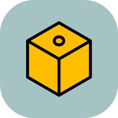 kutu doldurulmuş dış hat simgesi, simge, vektör