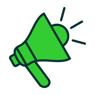 Megafon ikonu vektör illüstrasyonu