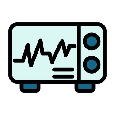 araba klima simgesi renk ana hatları vektörü