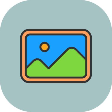 dağ simgesinin vektör illüstrasyonu