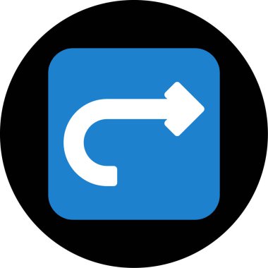 cw vektör simgesini döndür. resim biçimi yuvarlak kare çerçeve içinde düz bir semboldür, beyaz renk gri ve siyah arkaplan