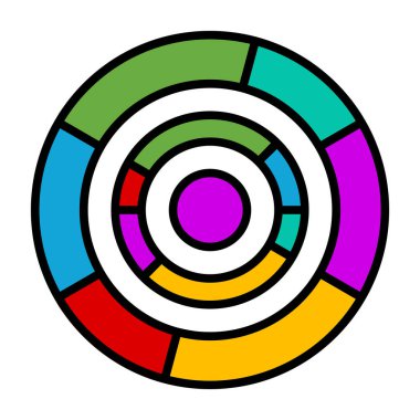 pasta grafiği vektör simgesi