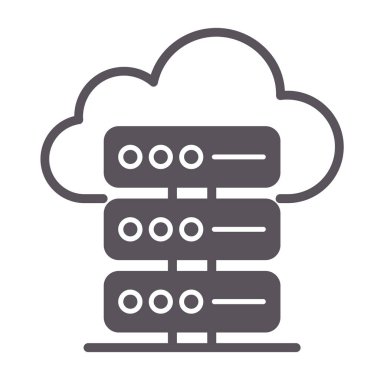 bulut hesaplama simgesi vektör illüstrasyon tasarımı