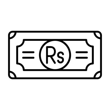 para vektörü ince çizgi simgesi