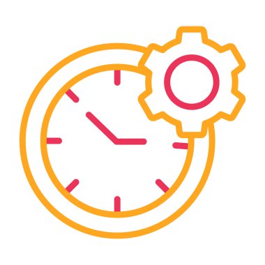 Dişli vektör illüstrasyon tasarımlı saat