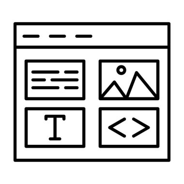 Web sitesi simgesi, web sitesi vektör tasarımı, vektör illüstrasyonu
