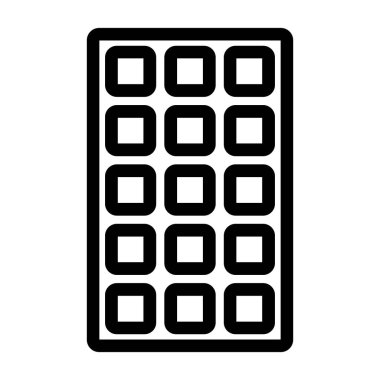 Hesap makinesi simgesi. Web için hesap makinesi vektör simgelerinin basit çizimi