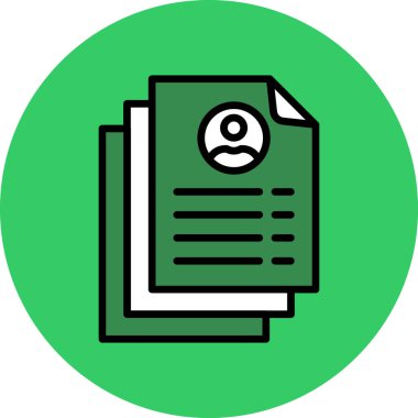 belge simgesi, vektör çizimi