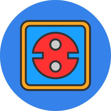 Casino Chip simgesinin vektör illüstrasyonu