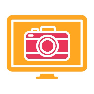 kamera simgesi vektör illüstrasyonu