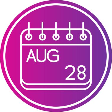 Takvim simgesinin vektör illüstrasyonu