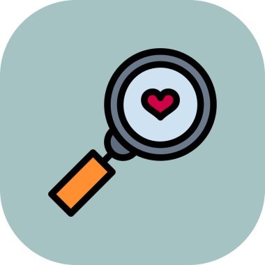 arama vektörü düz renk simgesi