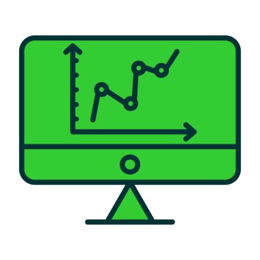 grafik vektörü düz renk simgesi