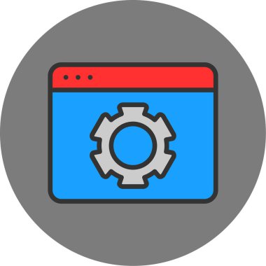 ayarlar simgesi, basit vektör illüstrasyonu