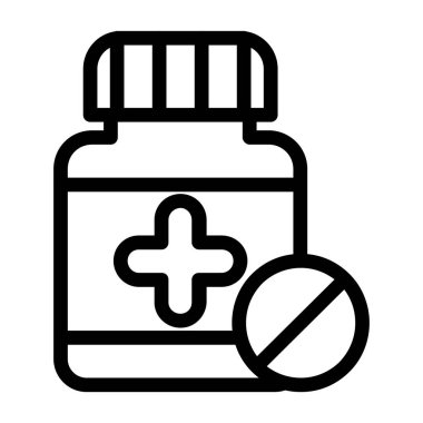 haplar ve uyuşturucu ikonu, taslak biçimi