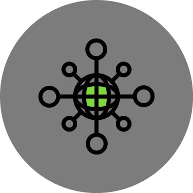 vektör ağ simgesi çizimi