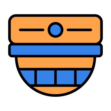 Beyzbol şapkası ikonu. Özet beyzbol şapkası vektör simgesi rengi düz izole