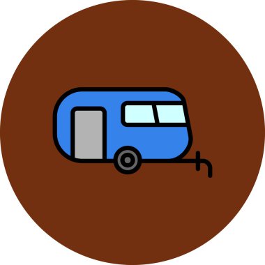 Bir mavi ve kırmızı renk simgesinin vektör çizimi