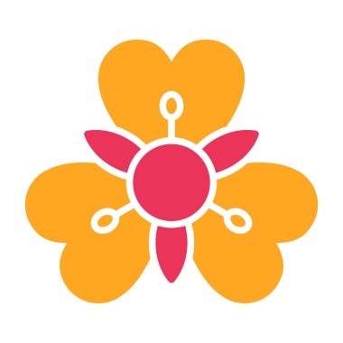 çiçek simgesi vektör illüstrasyonu