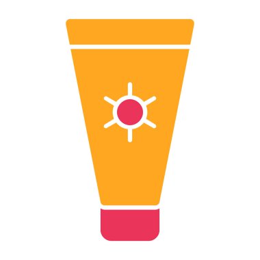 Güneş kremi ikon vektör illüstrasyon tasarımlı