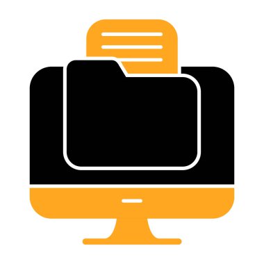 Bilgisayar simgesi. Web için bilgisayar vektör simgelerinin düz çizimi