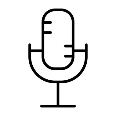 Bir mikrofon simgesinin vektör çizimi