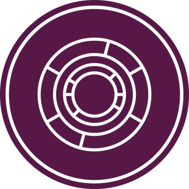 Benzersiz dairesel vektör simgesi