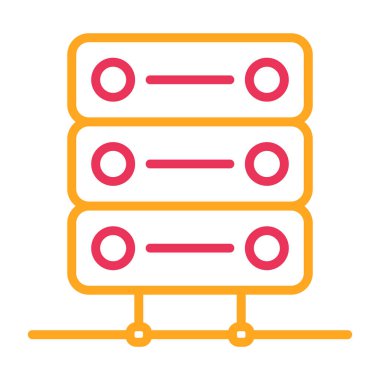 Modern sunucu simgesinin vektör illüstrasyonu