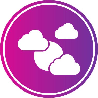 Bulut. Web simgesi basit illüstrasyon