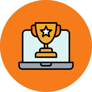 Kupa. Web simgesi basit illüstrasyon