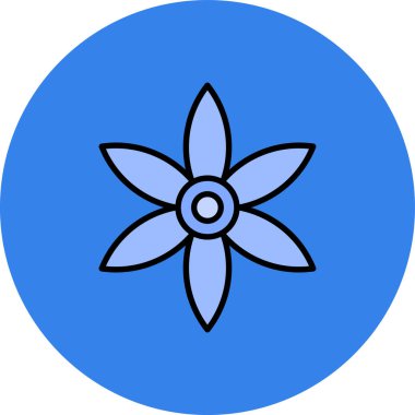 çiçek simgesi vektör illüstrasyonu