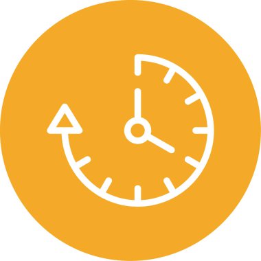 Saat. Web simgesi basit illüstrasyon