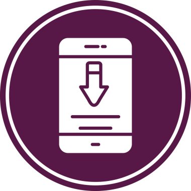 akıllı telefon simgesi, vektör illüstrasyonu, düz tasarım