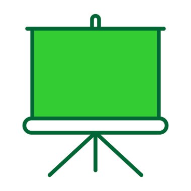 izole reklam panosu simgesi. yeşil vektör tasarımı