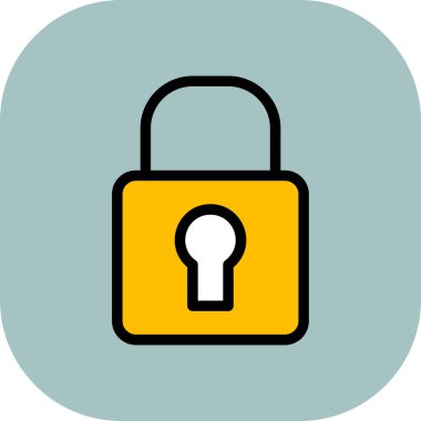 vektör asma kilit çizimi