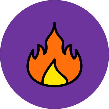 modaya uygun şekilde izole edilmiş arkaplanda ateş alevi simgesi