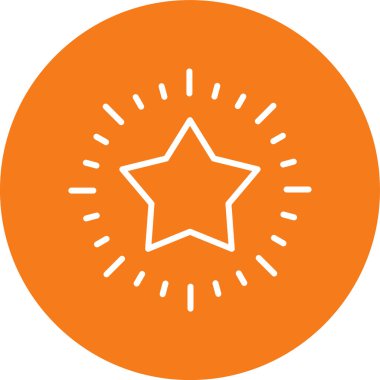 Bir yıldız simgesinin vektör illüstrasyonu